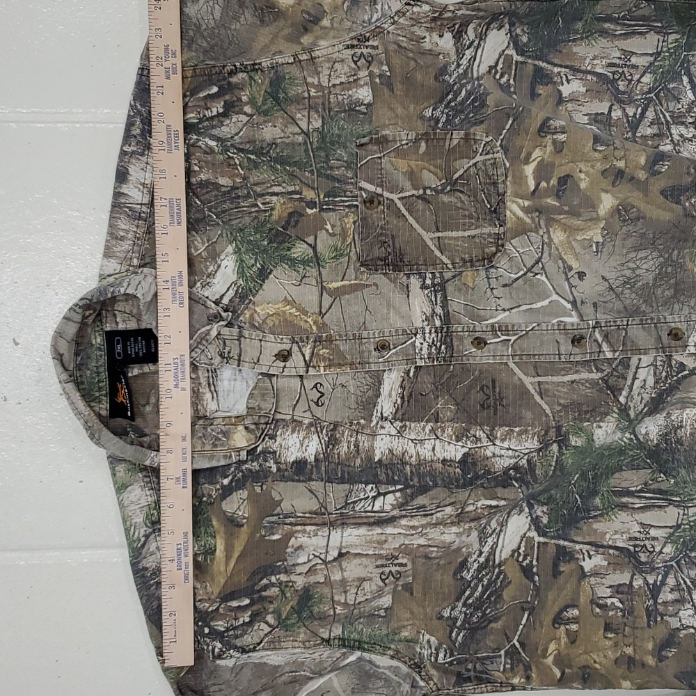 Bushmaster shirt men's size 2XL tan Realtree camouflage button down ripstop - Picture 9 of 14